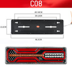 2 powerful LED tail lights for trucks