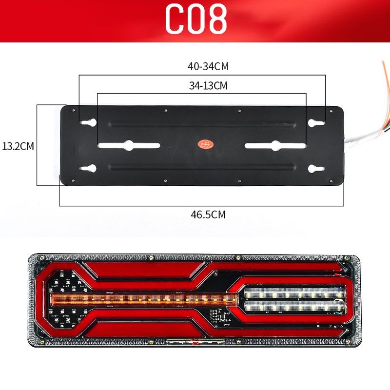 2 powerful LED tail lights for trucks