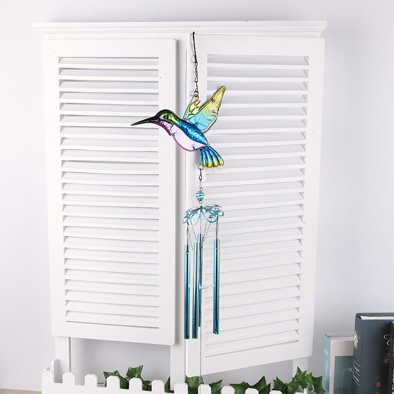 Hummingbird and dragonfly Wind chime garden decoration
