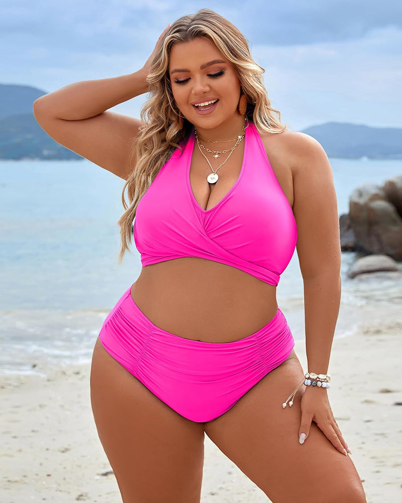 Bikini set with tummy control and high waist style