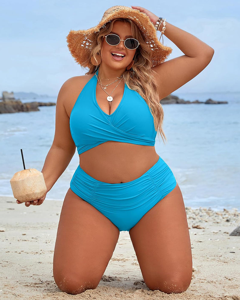 Bikini set with tummy control and high waist style