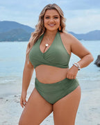 Bikini set with tummy control and high waist style