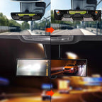 Wide curved rearview mirror for cars
