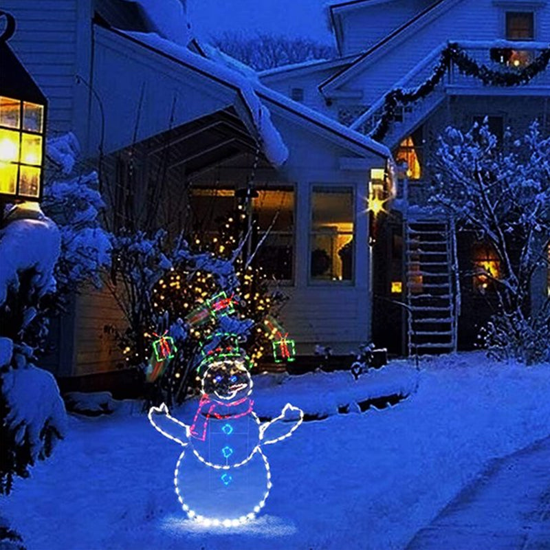 Animated LED Snowball Fight Light | Outdoor Snowman & Penguin Christmas Decor