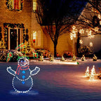 Animated LED Snowball Fight Light | Outdoor Snowman & Penguin Christmas Decor