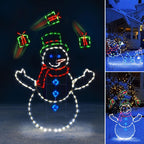Animated LED Snowball Fight Light | Outdoor Snowman & Penguin Christmas Decor
