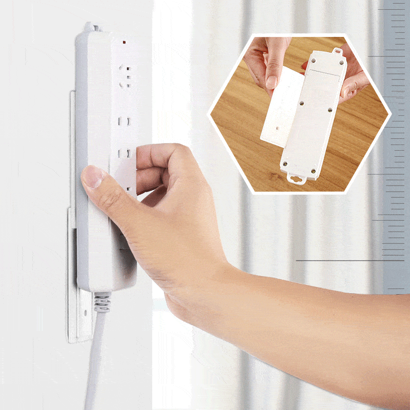 Self-adhesive, punch-free socket holder
