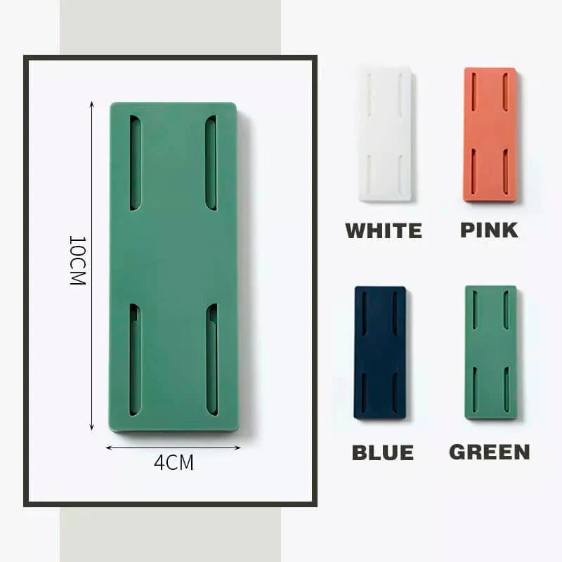 Self-adhesive, punch-free socket holder