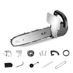 Angle grinder converted to electric chainsaw