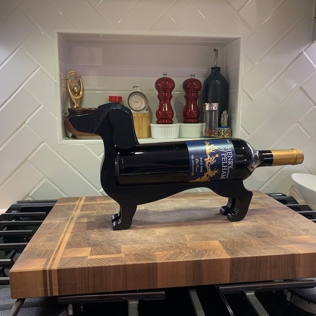 Wine Bottle Holder Shaped Like A Dachshund