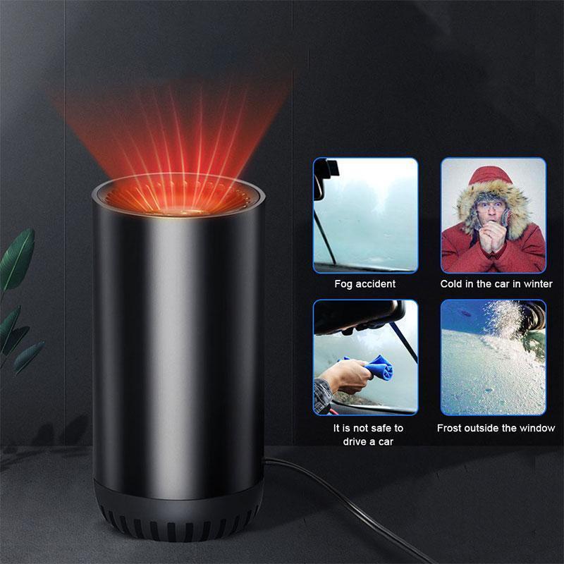Cup-shaped hot air blower for car