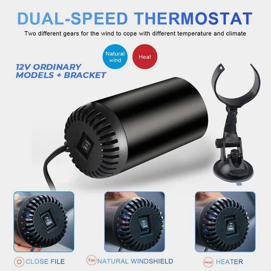 Cup-shaped hot air blower for car