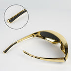 Welding goggles in one piece with mirror