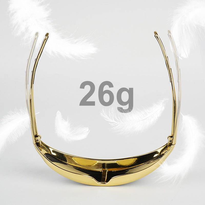 Welding goggles in one piece with mirror