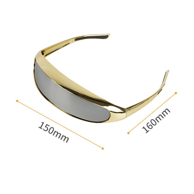 Welding goggles in one piece with mirror