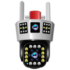 360° smart solar surveillance camera with three screens