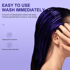 Purple keratin hair mask - locks in color and neutralizes brassiness and yellow tones for blonde silver-gray hair with light highlights