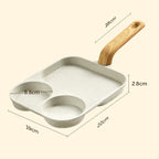 3-in-1 divided non-stick pan