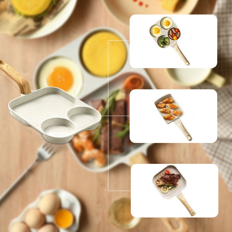3-in-1 divided non-stick pan