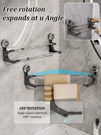 AquaElegance Suction Cup Double Towel Holder | Effortlessly stylish towel storage with secure suction technology for a tidy bathroom