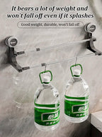 AquaElegance Suction Cup Double Towel Holder | Effortlessly stylish towel storage with secure suction technology for a tidy bathroom