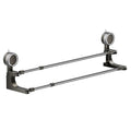 AquaElegance Suction Cup Double Towel Holder | Effortlessly stylish towel storage with secure suction technology for a tidy bathroom