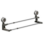 AquaElegance Suction Cup Double Towel Holder | Effortlessly stylish towel storage with secure suction technology for a tidy bathroom