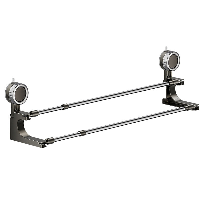 AquaElegance Suction Cup Double Towel Holder | Effortlessly stylish towel storage with secure suction technology for a tidy bathroom