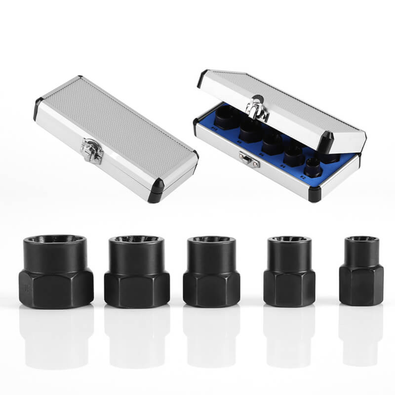 10 pcs. set with screw extractor for damaged screws