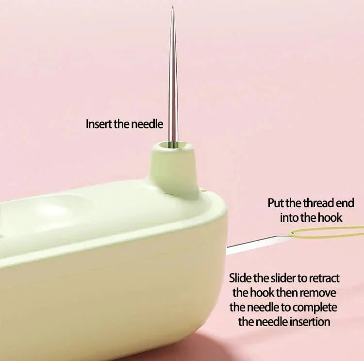 2-in-1 needle threaders and seam rolling tools