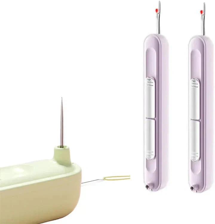2-in-1 needle threaders and seam rolling tools