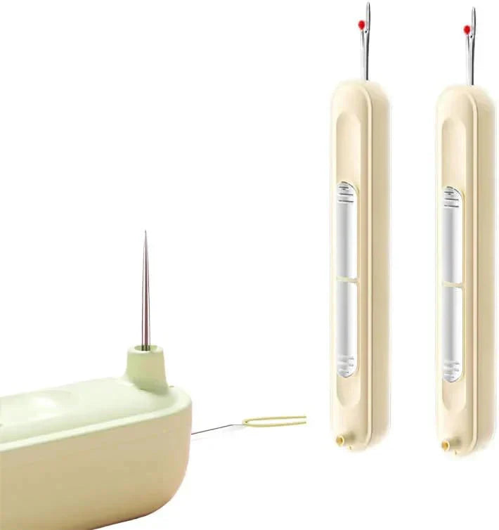 2-in-1 needle threaders and seam rolling tools