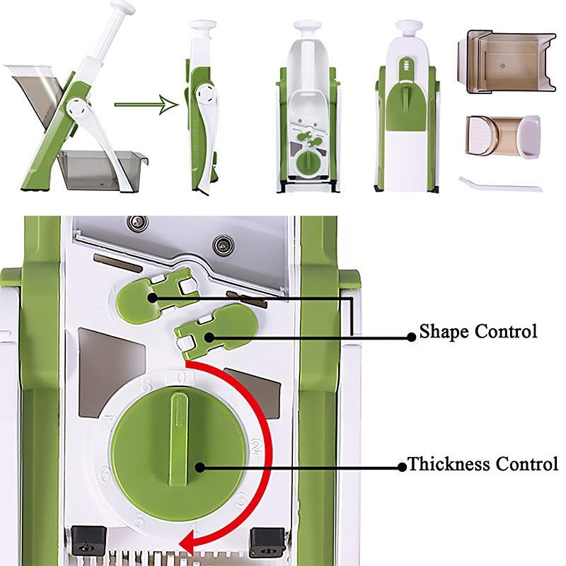 Multifunctional vegetable cutter for the kitchen