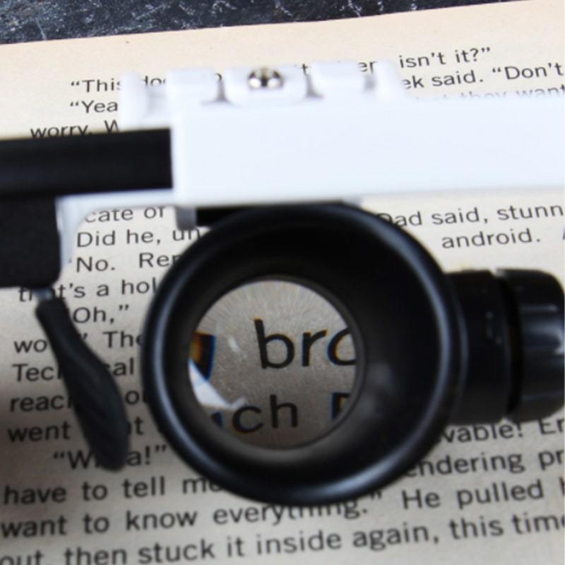 LED glasses with magnifying lenses (8x 15x 23x)