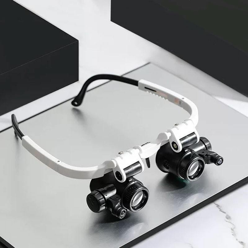 LED glasses with magnifying lenses (8x 15x 23x)