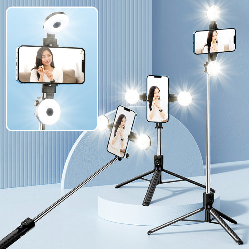 LuxuraSnap Elite Selfie Stick Tripod | Take stunning selfies with integrated LED fill light