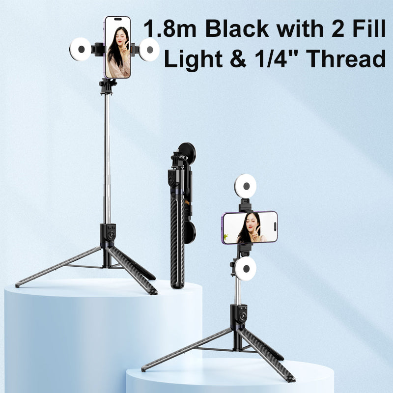 LuxuraSnap Elite Selfie Stick Tripod | Take stunning selfies with integrated LED fill light
