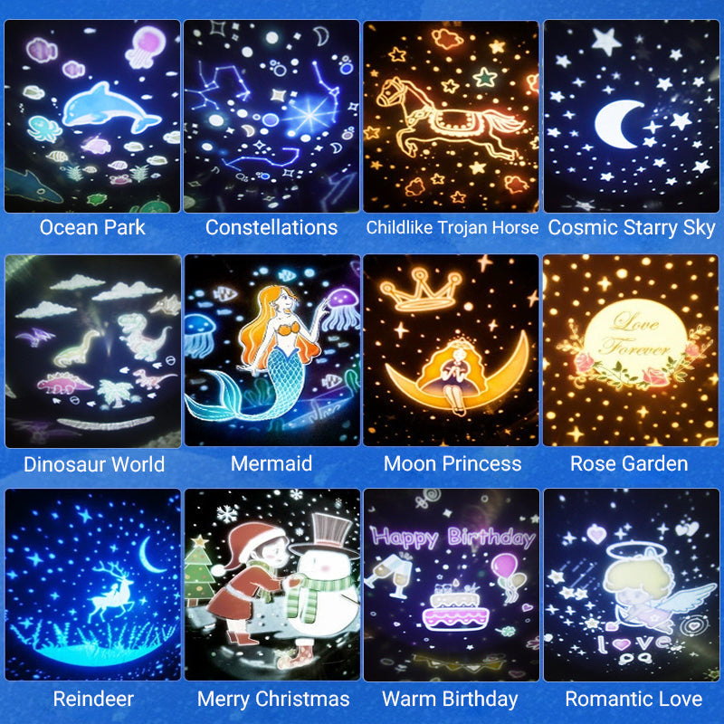 Bluetooth night light projector