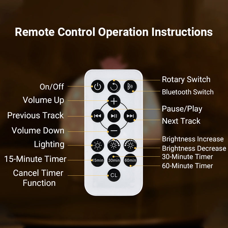 Bluetooth night light projector