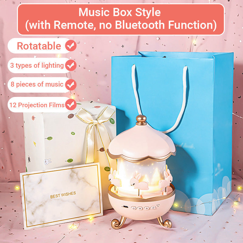 Bluetooth night light projector