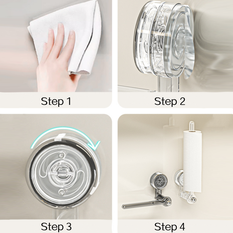 Multifunctional vacuum suction cup toilet paper holder