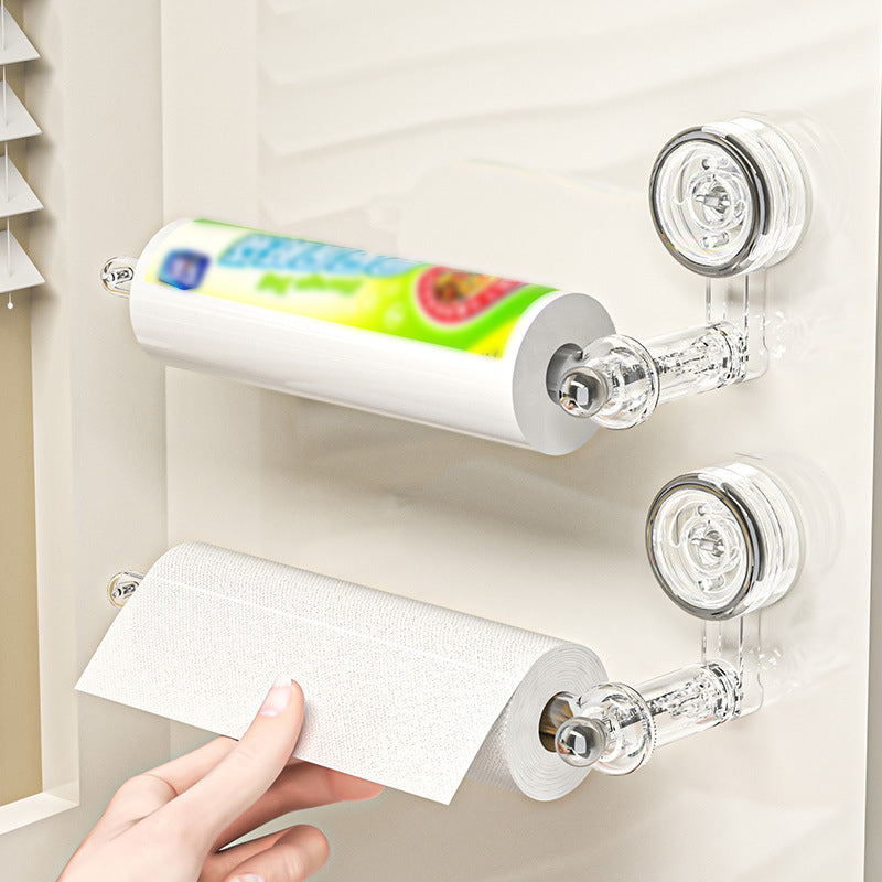 Multifunctional vacuum suction cup toilet paper holder