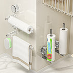 Multifunctional vacuum suction cup toilet paper holder