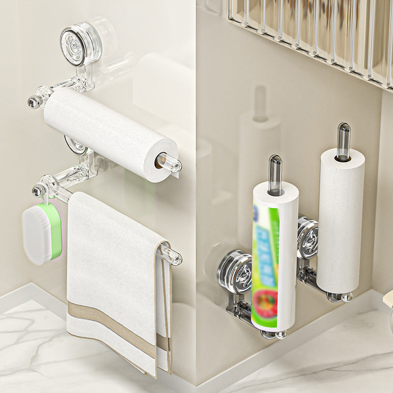 Multifunctional vacuum suction cup toilet paper holder