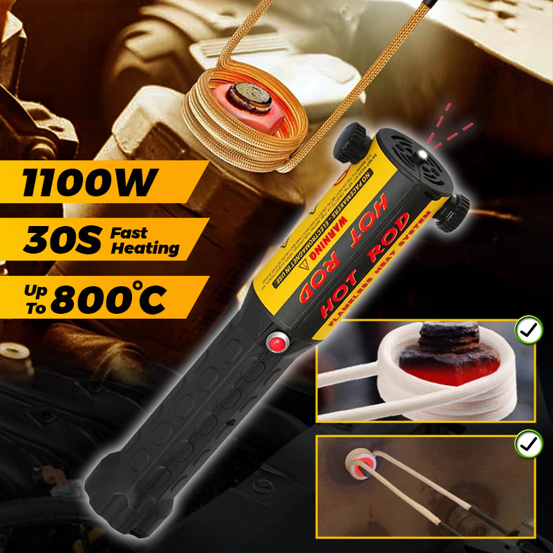 Magnetic induction heater set - 1100W induction heating tool for bolt removal