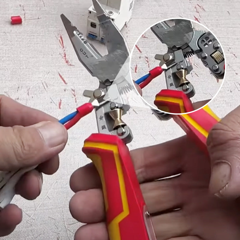 Versatile wire stripping tool with current measurement