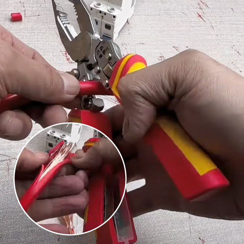 Versatile wire stripping tool with current measurement