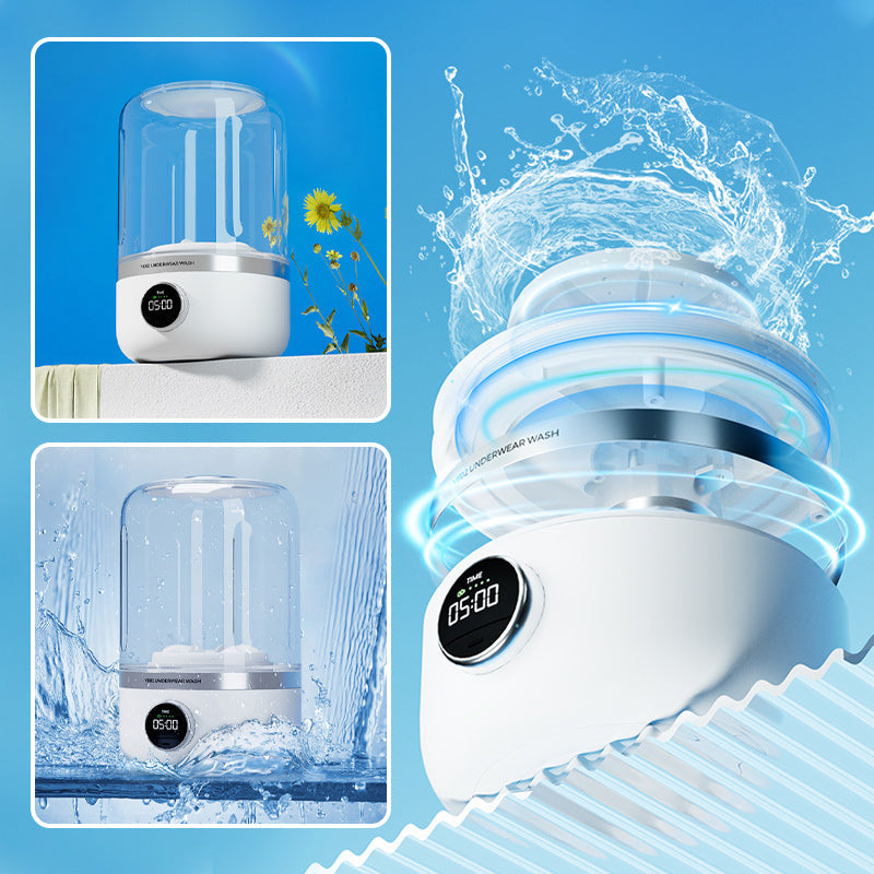 Portable rechargeable mini washing machine for underwear！
