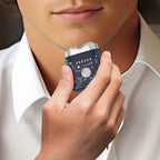 Futuristic transparent mini electric smooth shaver