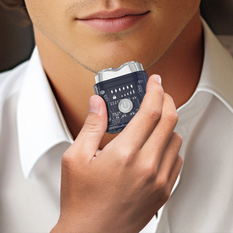 Futuristic transparent mini electric smooth shaver